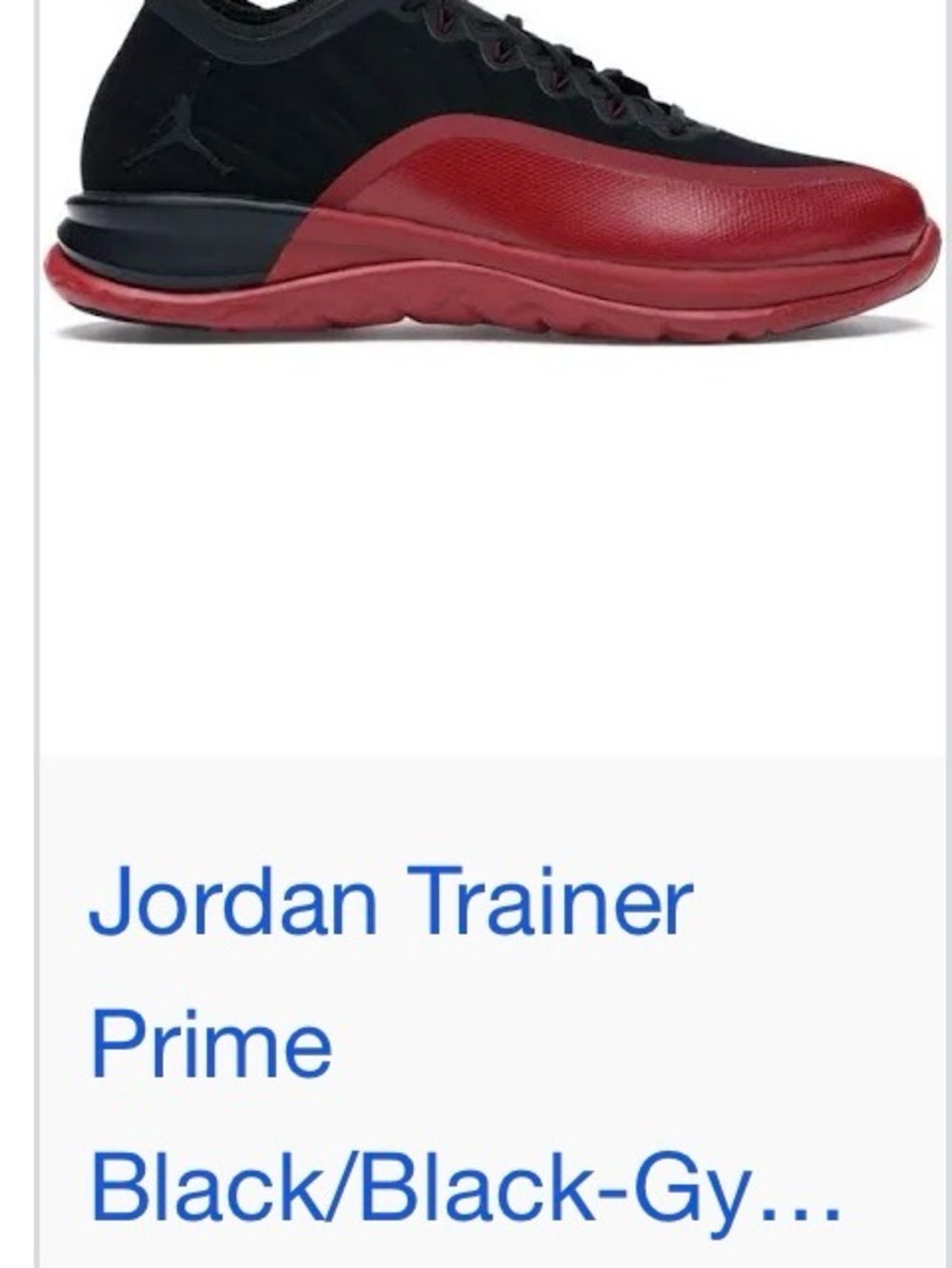 Jordan Trainer Prime Black and Red Men's Athletic Shoes